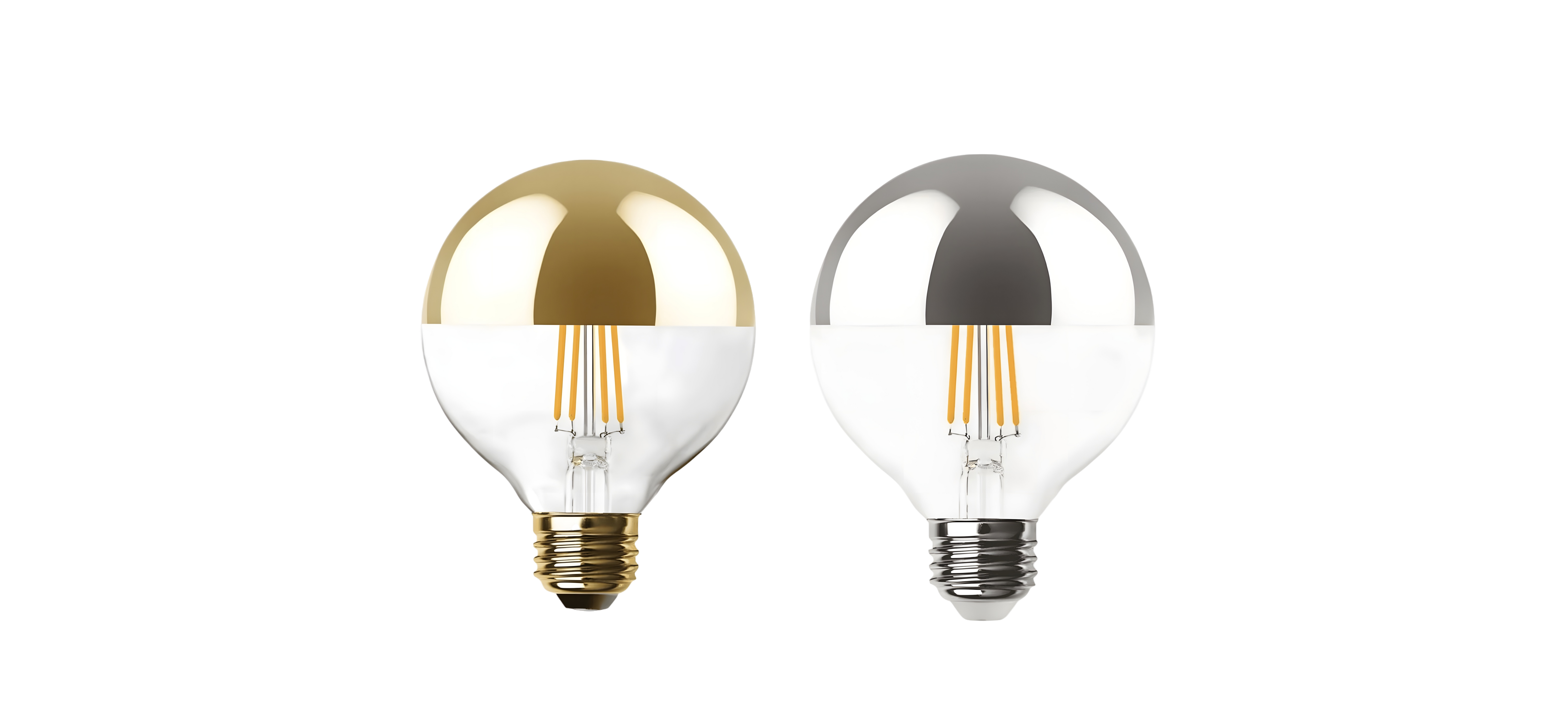 Vintage-style light bulb on a white background.