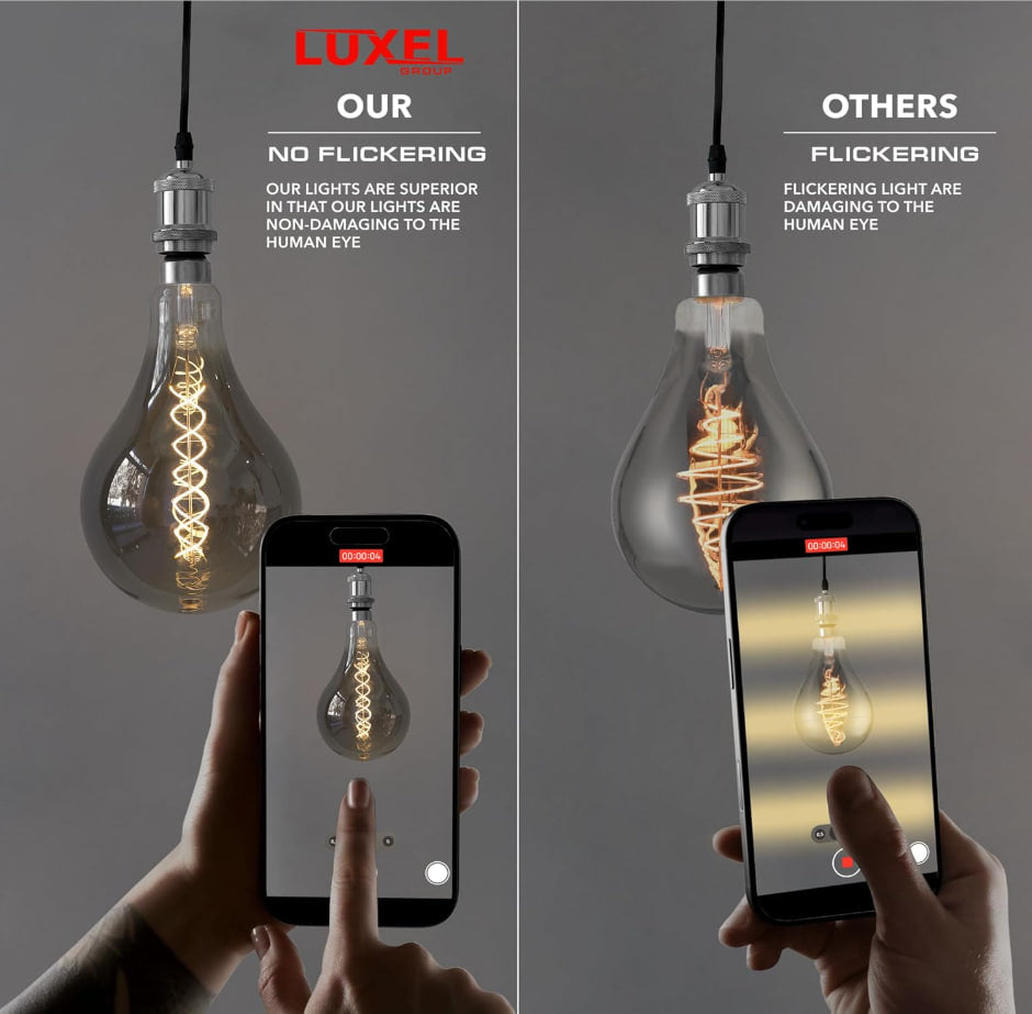 Vintage Edison LED Bulb PS160 – 7W (40W Eq) – 2200K Warm – Dimmable – Smoke Glass