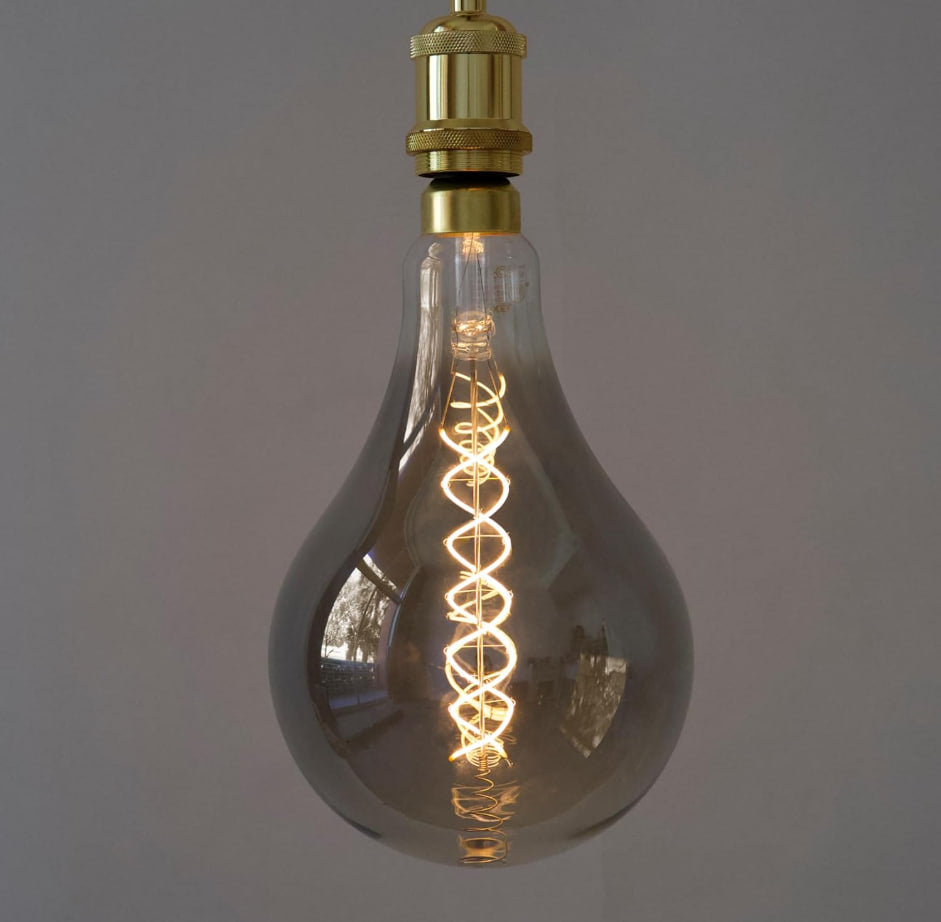 Vintage Edison LED Bulb PS160 – 7W (40W Eq) – 2200K Warm – Dimmable – Smoke Glass