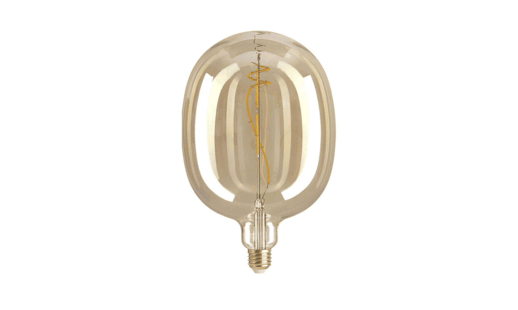 Vintage-style light bulb on a white background