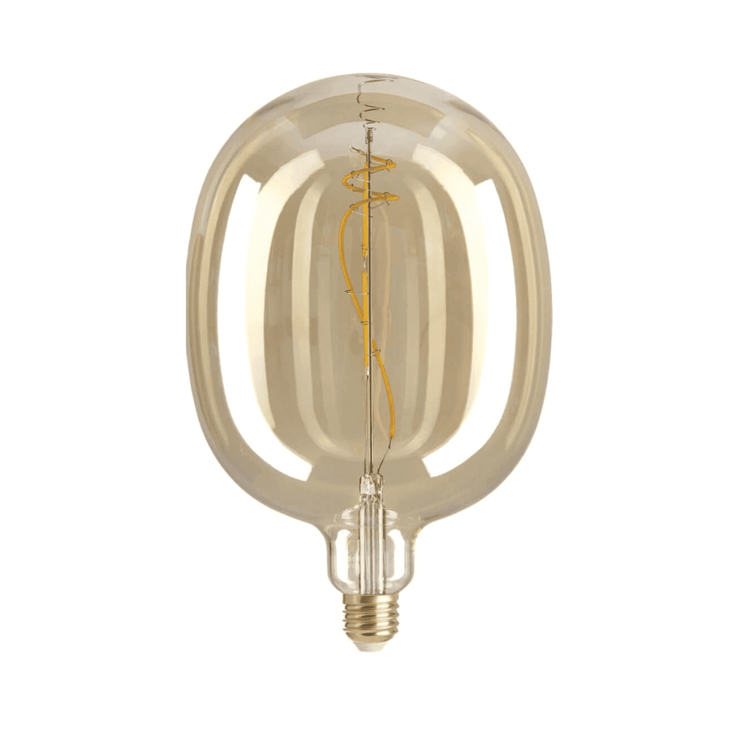 Decorative light bulb with a unique design on a white background