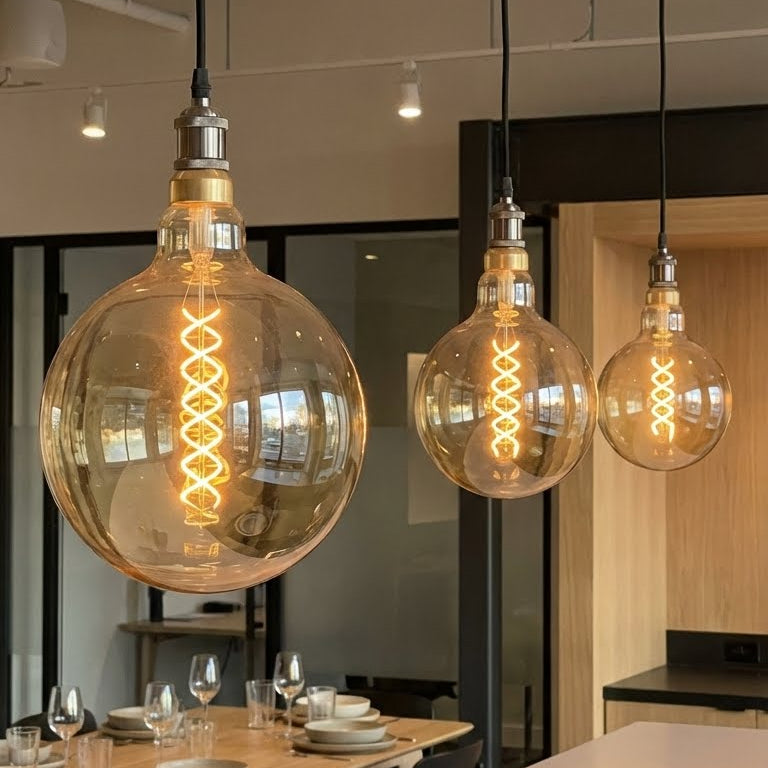 Designer oversized light bulb for accent lighting