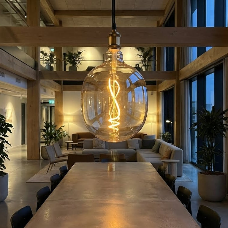 Unique oversized light bulb for interior design