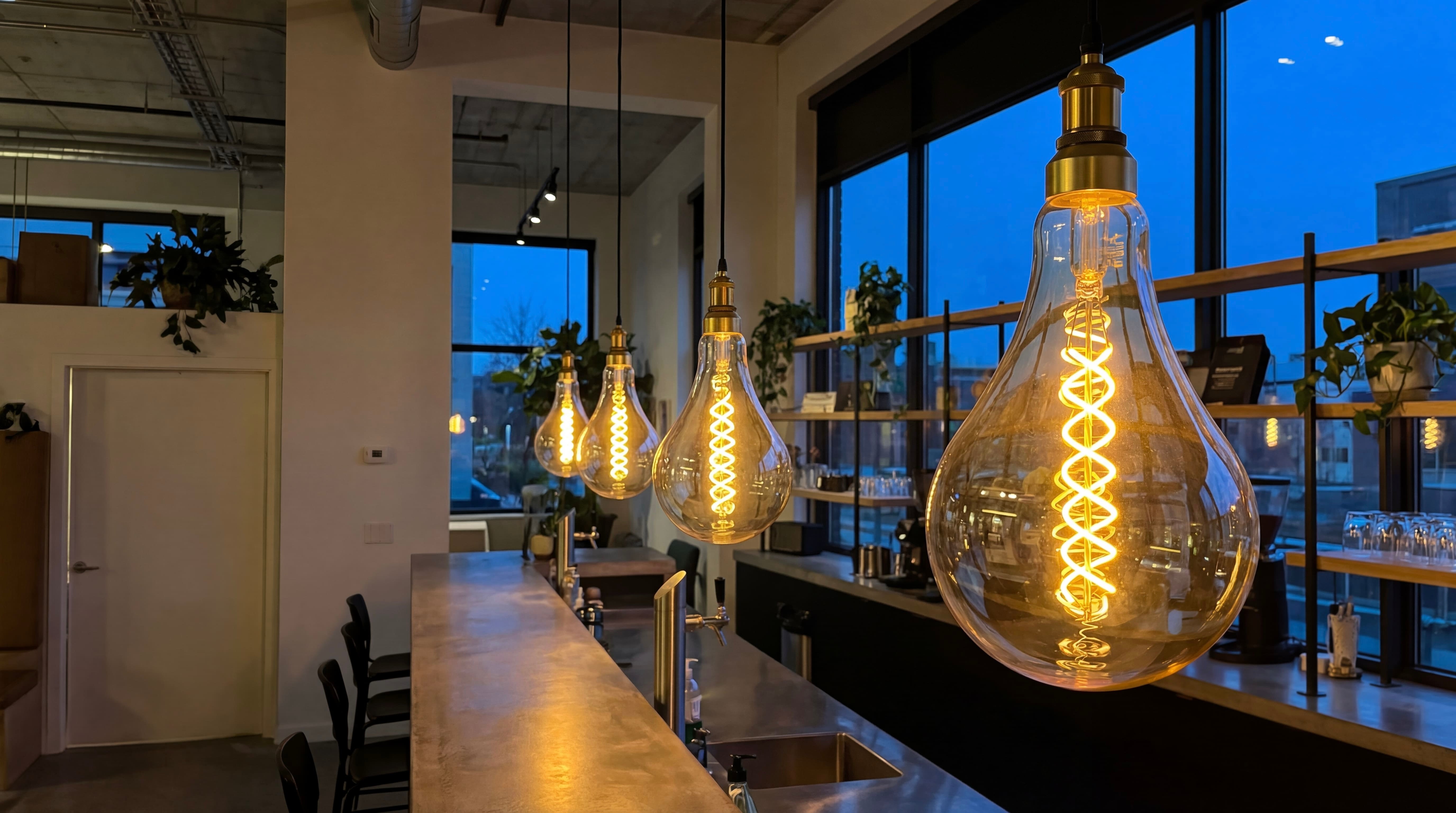 Long-lasting decorative LED bulbs for high ceilings