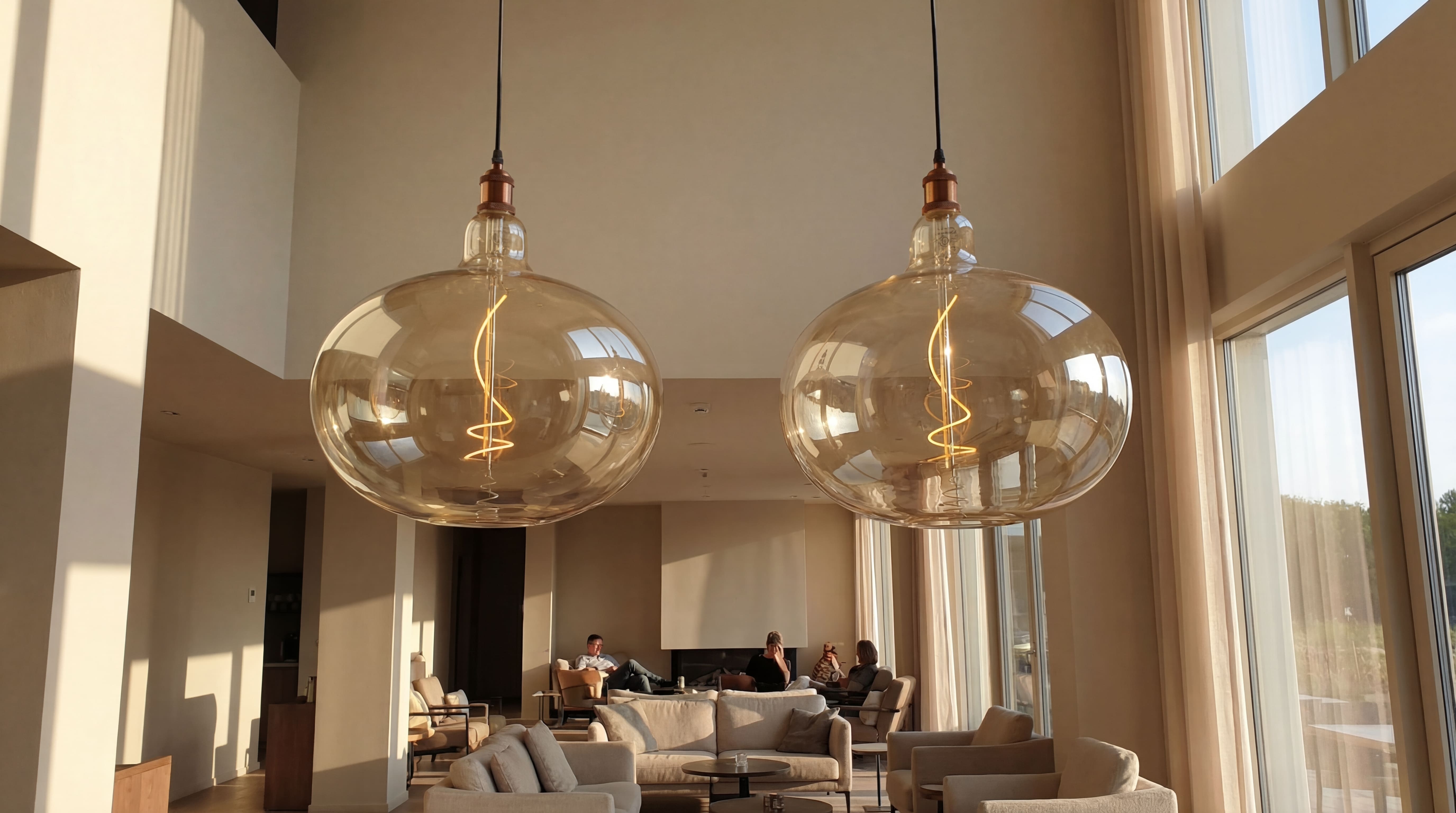 Warm golden lighting for relaxing bedroom spaces