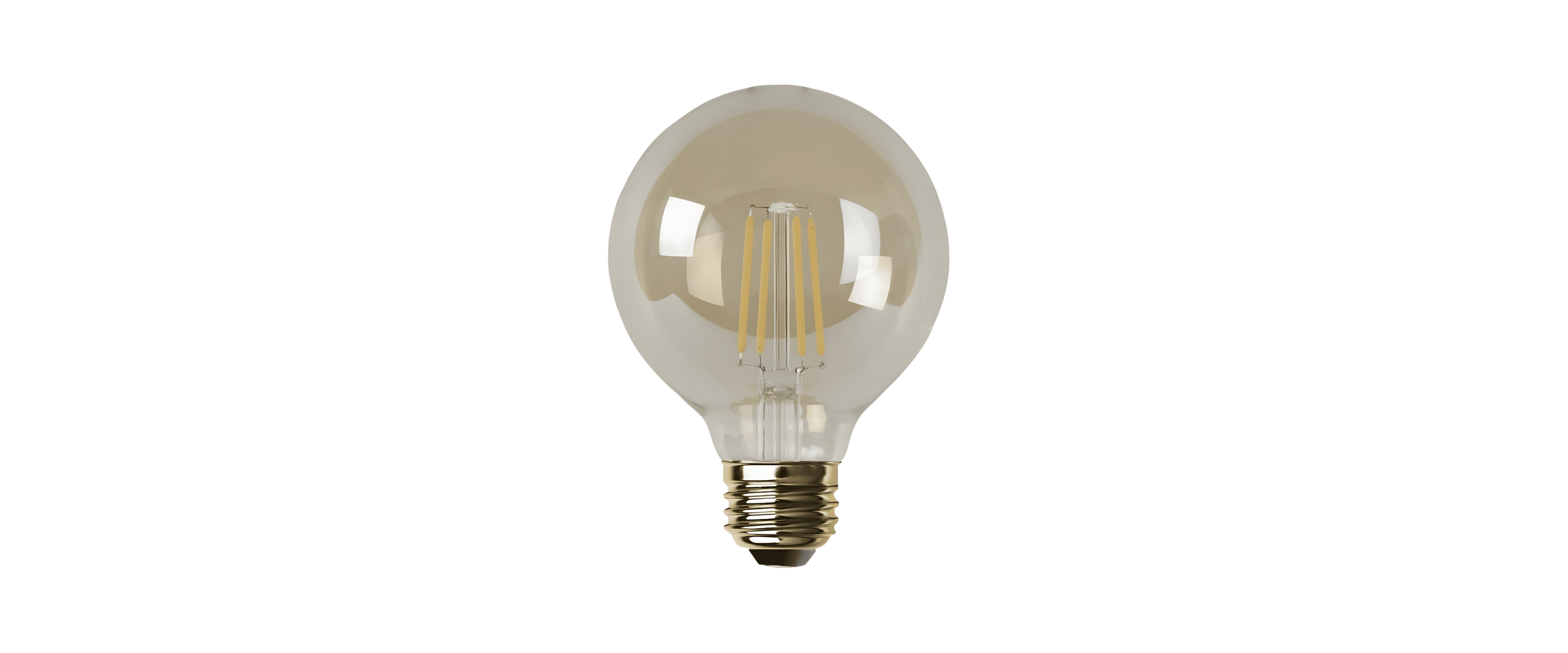 Vintage-style light bulb on a white background. 