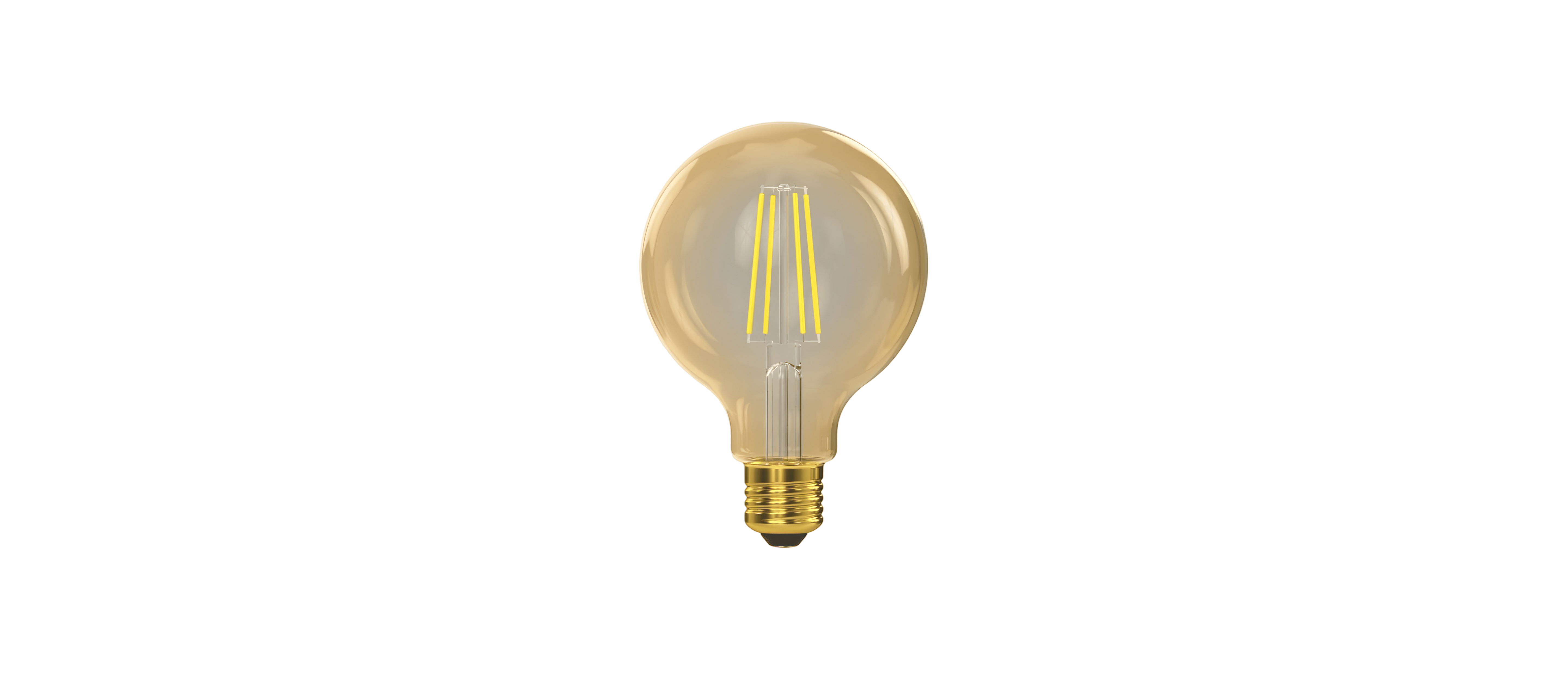 Vintage-style light bulb on a white background. 