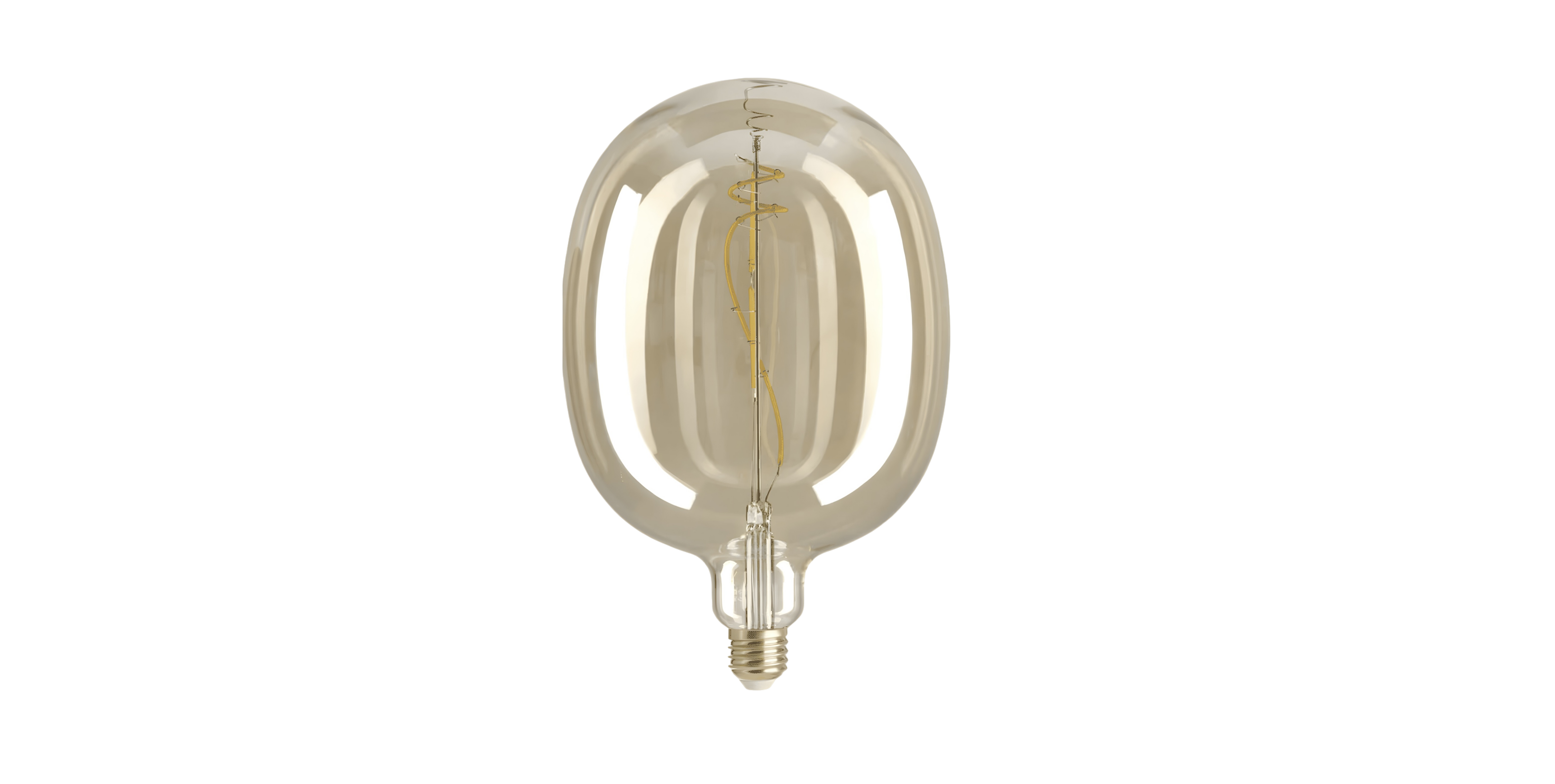 Vintage-style light bulb on a white background