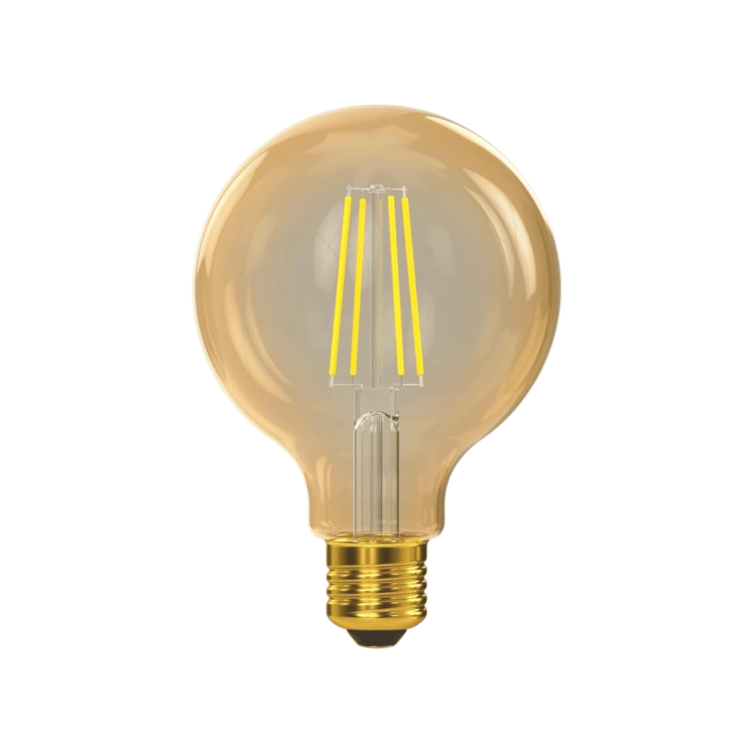 LED light bulb with specifications on a gray backgroun