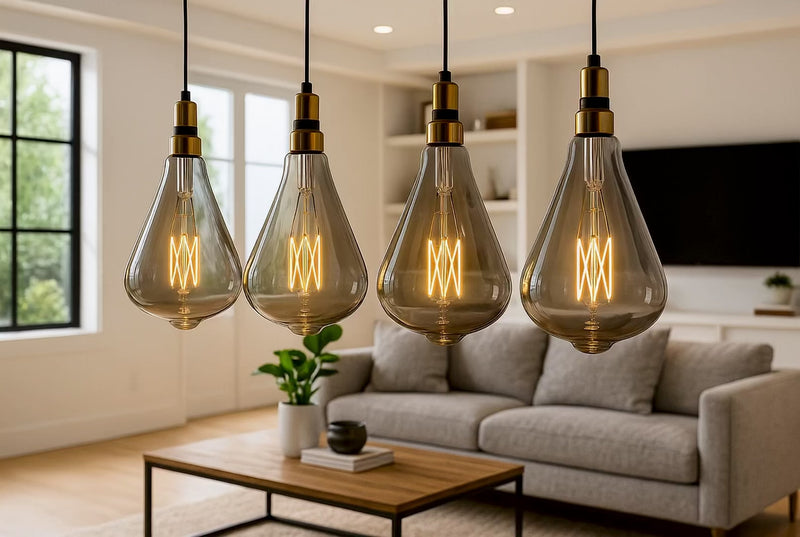 Luxel Oversized Edison Bulbs — large glass vintage LED lamps designed for warm, ambient, and statement lighting.